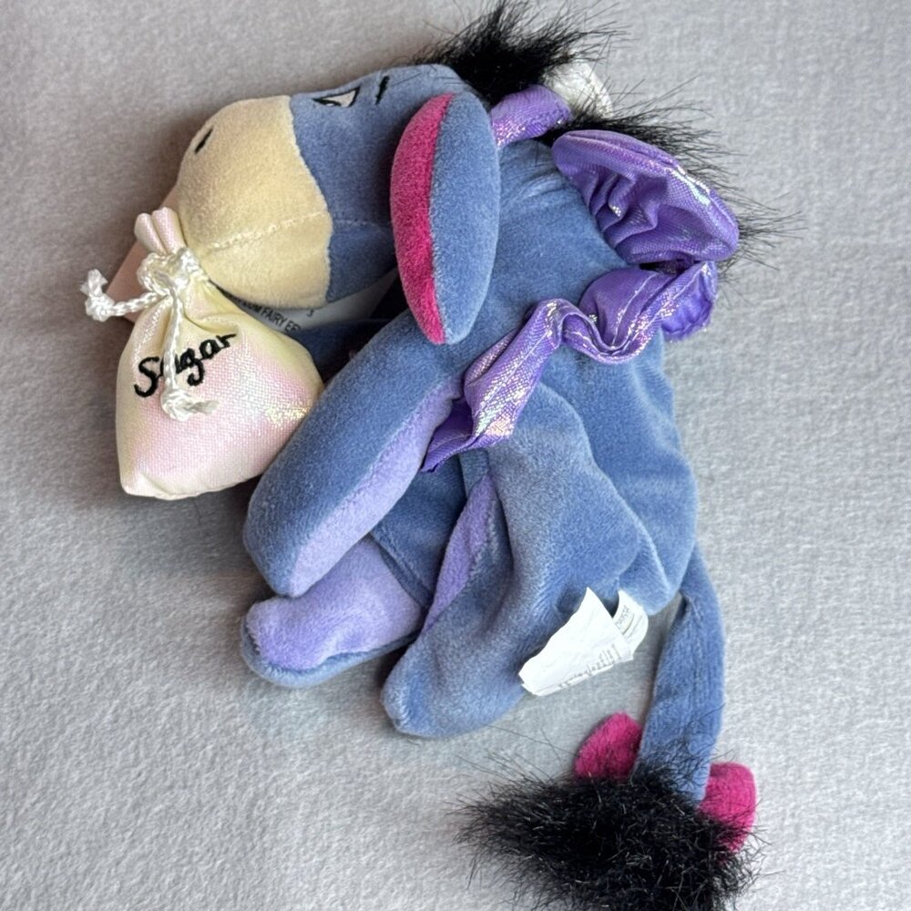 Eeyore Sugar Plum Fairy The Disney Store Bean Bag 7" Plush Stuffed Toy Wings - Picture 2 of 6